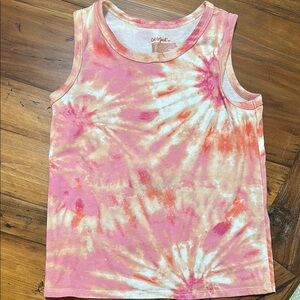 Cat & Jack Pink and Orange Tie-Dye Tank Top
